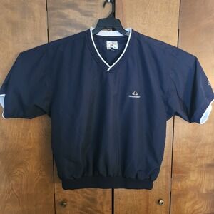 E4 Cutter & Buck Mens XL Oakhurst Golf Windbreaker Pullover Navy Blue